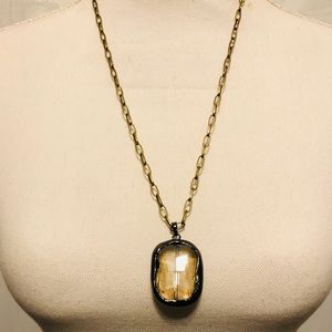 Soldered glass pendant necklace